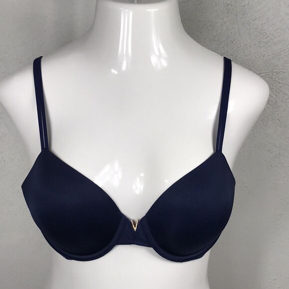 34D Victoria's Secret Women's Bra ~Blue ~ Adjustable Straps ~Underwired ~Push Up - Picture 1 of 7